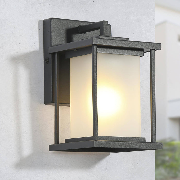 Drelie 1-Light Black Outdoor Wall Light