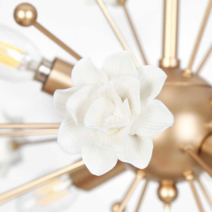 Arilen 4-Light Gold Ceramic Sputnik Chandeliers