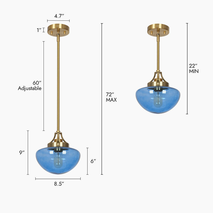 Astraya 1-Light Blue Pendant Lights