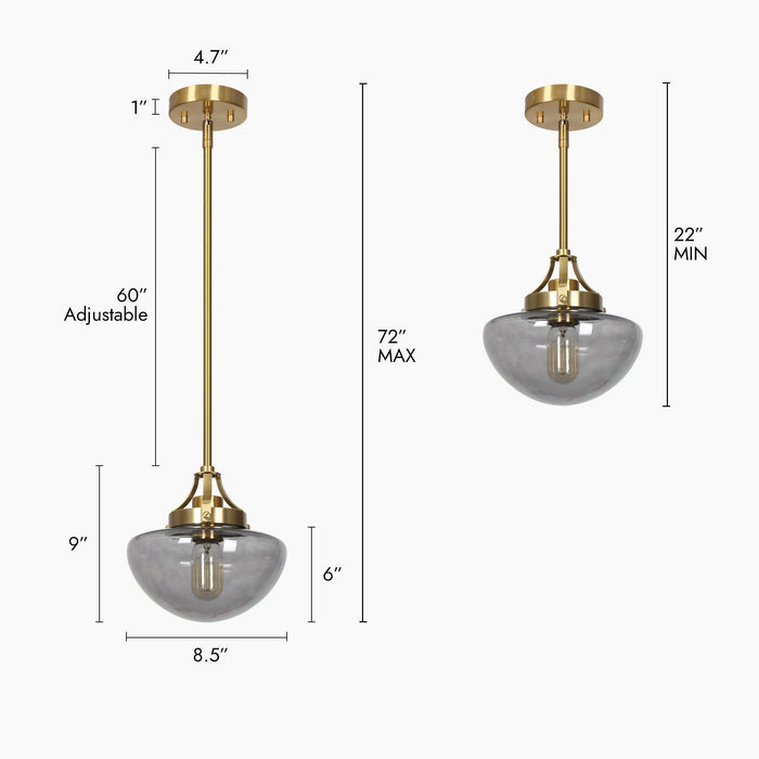 Astraya 1-Light Brass Pendant Lights