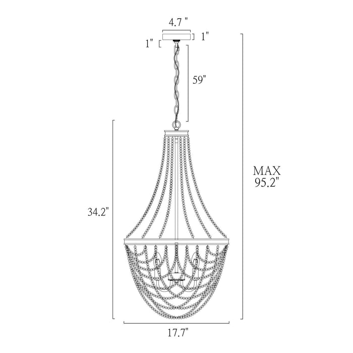 Mushira 4-Light Chandelier