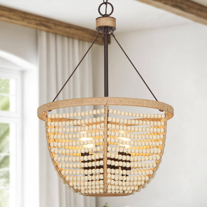 Chodira 4-Light White Chandelier