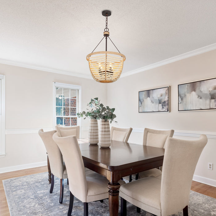 Chodira 4-Light White Chandelier