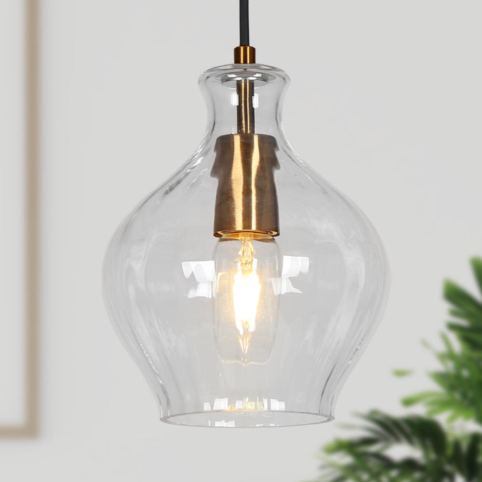 Zivio 1-Light Brass Pendant Light