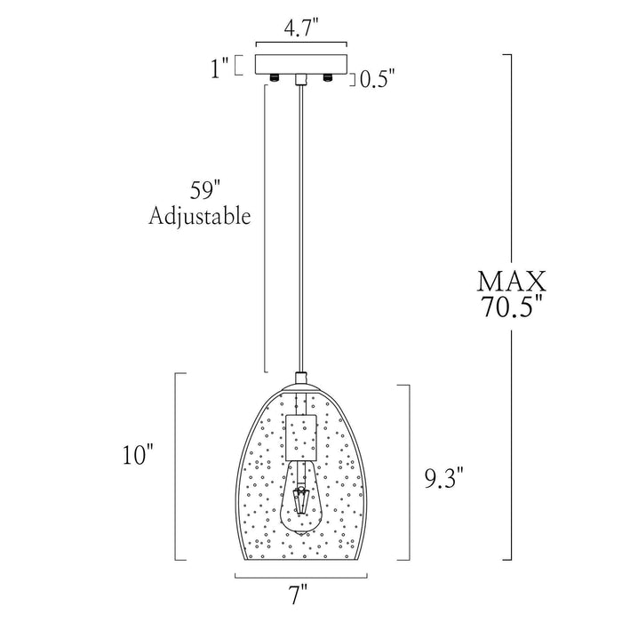 Wenlisa 1-Light Brass Pendant Lights