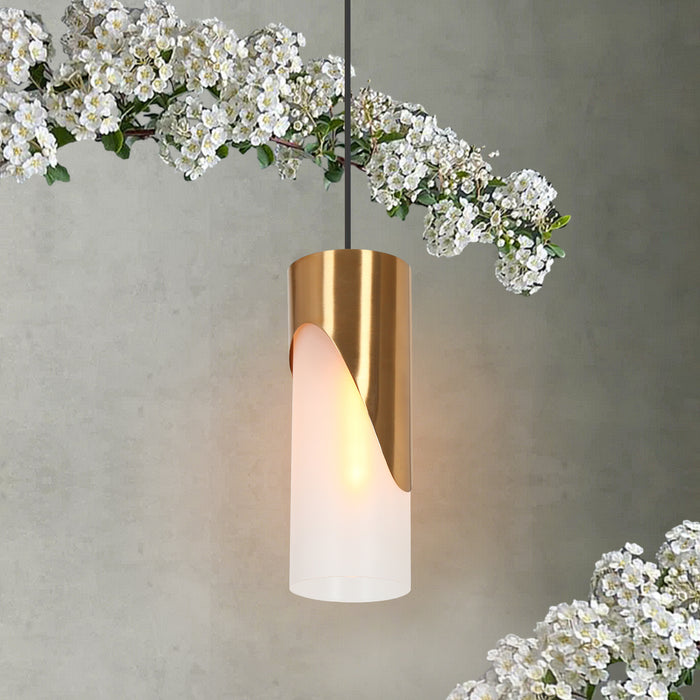 Valonia 1-Light Brass Pendant Light