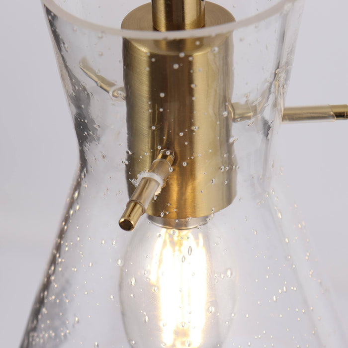 Mythrel 1-Light Black and Brass Pendant Light