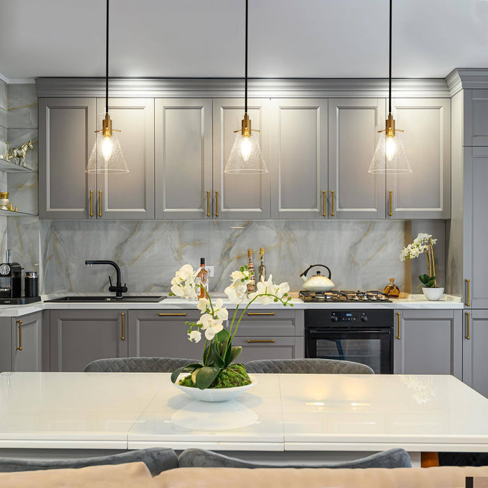 Mythrel 1-Light Black and Brass Pendant Light