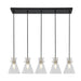 Itpicanaple 5-Light 33-in Black&Gold Modern Cluster Kitchen Island Pendant
