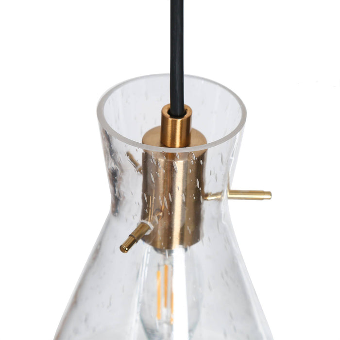 Mythrel 5-Light Black and Brass Island Lights