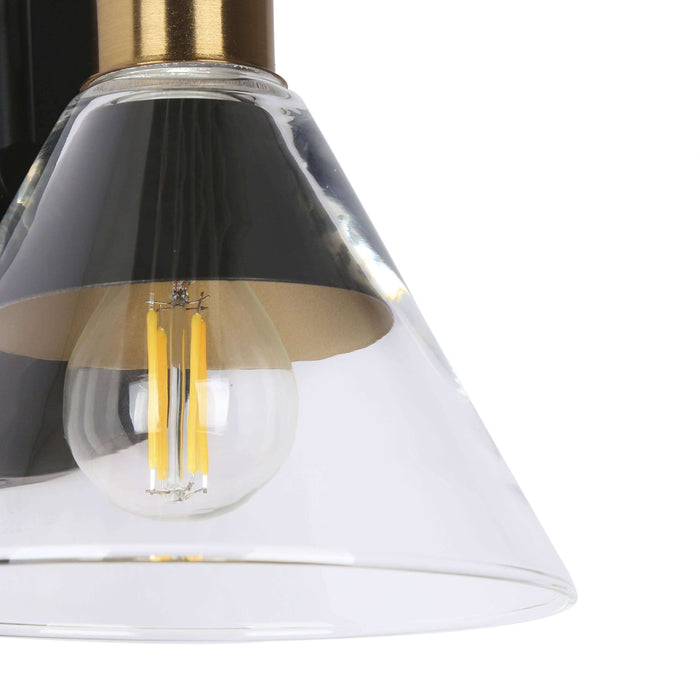 Moolis 1-Light Black and Brass Wall Sconce