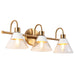 Jay 3-Light Gold Vanity Light
