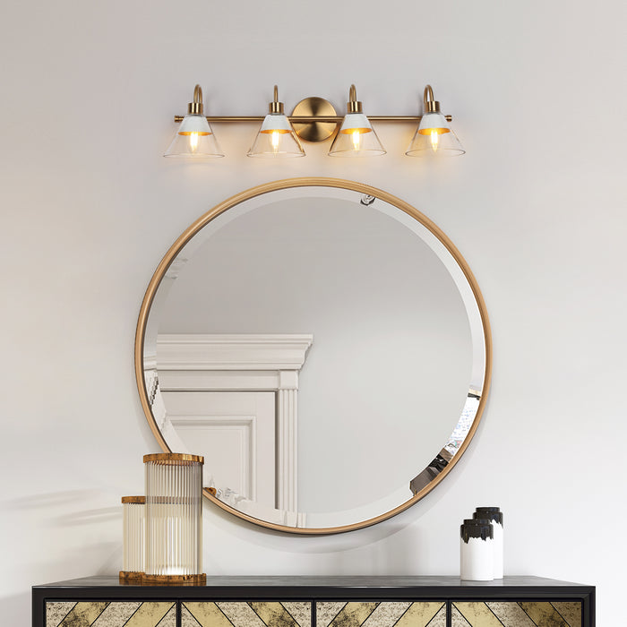 Senlian 4-Light Brass Bathroom Vanity Light