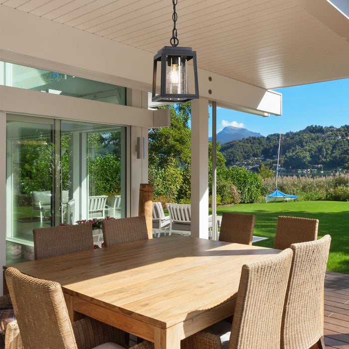 Carlio 1-Light Black Outdoor Pendant Lights