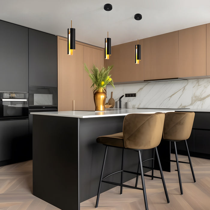 Welnto 1-Light LED Brass Pendant Light