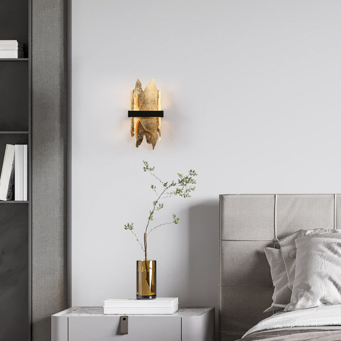 Tisvora 1-Light LED Black and Gold Wall Sconces