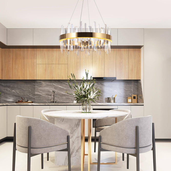 Lurivis 1-Light LED Brass Chandeliers