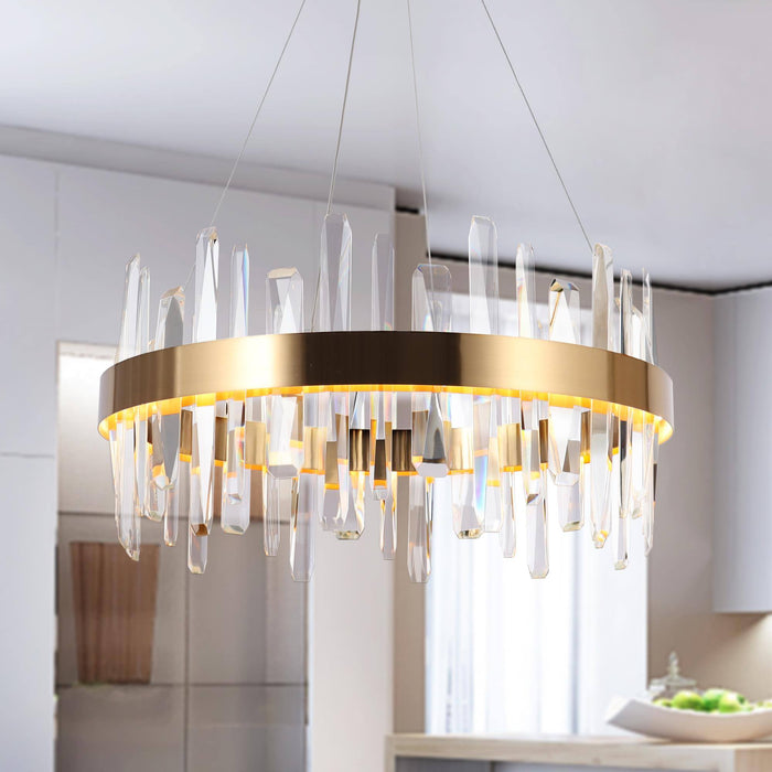 Lurivis 1-Light LED Brass Chandeliers