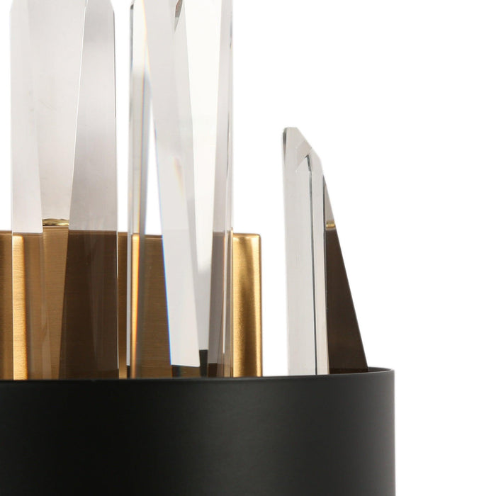Lurivis 1-Light LED Black and Brass Wall Sconces