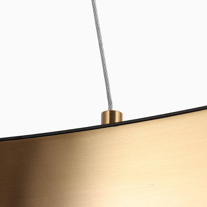 Andrel LED Blackand Brass Ring Chandeliers