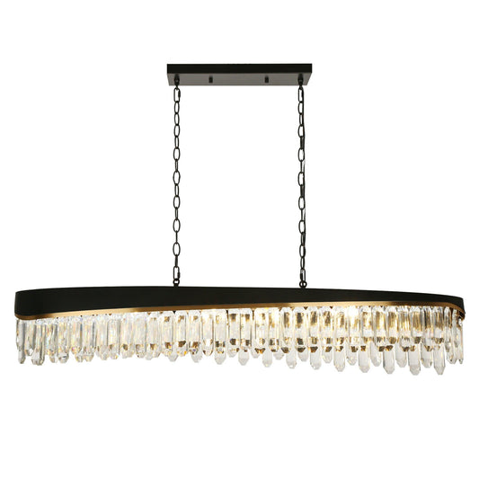 10-Light Crystal Kitchen Island Chandelier - Belles Lighting