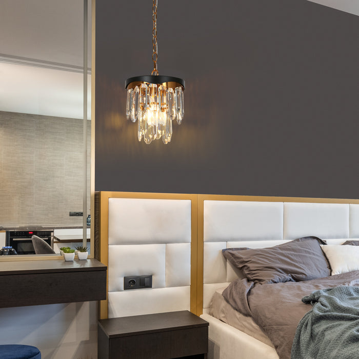 Guvian 1-Light Black and Brass Pendant Lights