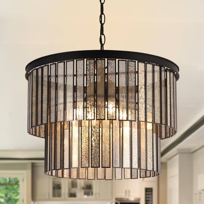 Tiriel 4-Light Black Chandelier