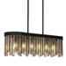Hemaaolay 6-Light 28-in Black Modern Rectangle Kitchen Island Light