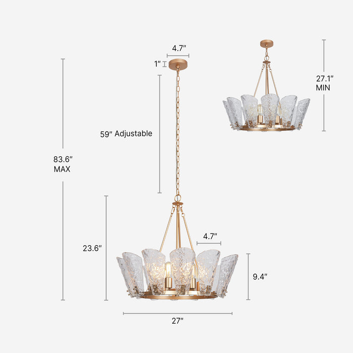 Aufenro 6-Light Gold Chandeliers
