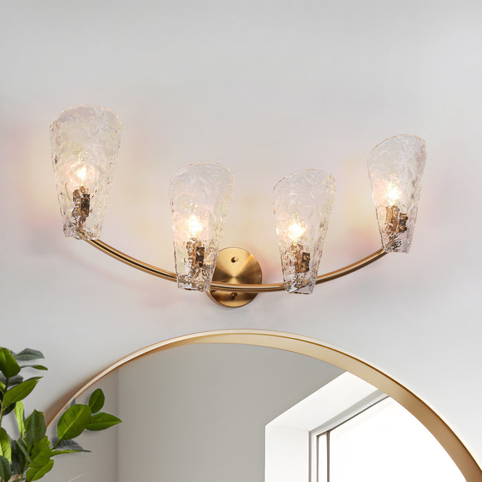 Aufenro 4-Light Brass Bathroom Vanity Light