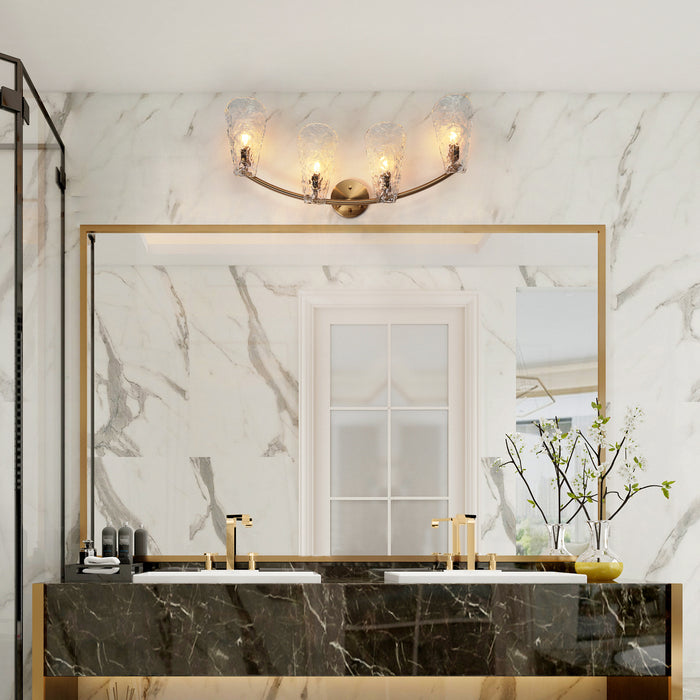 Aufenro 4-Light Brass Bathroom Vanity Light