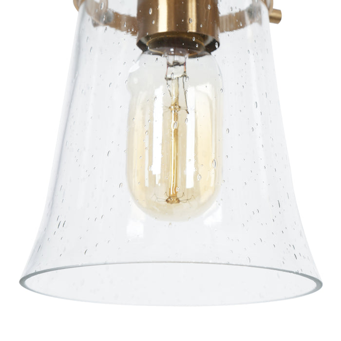 Auisre 3-Light Brass Semi-Flush Mounts