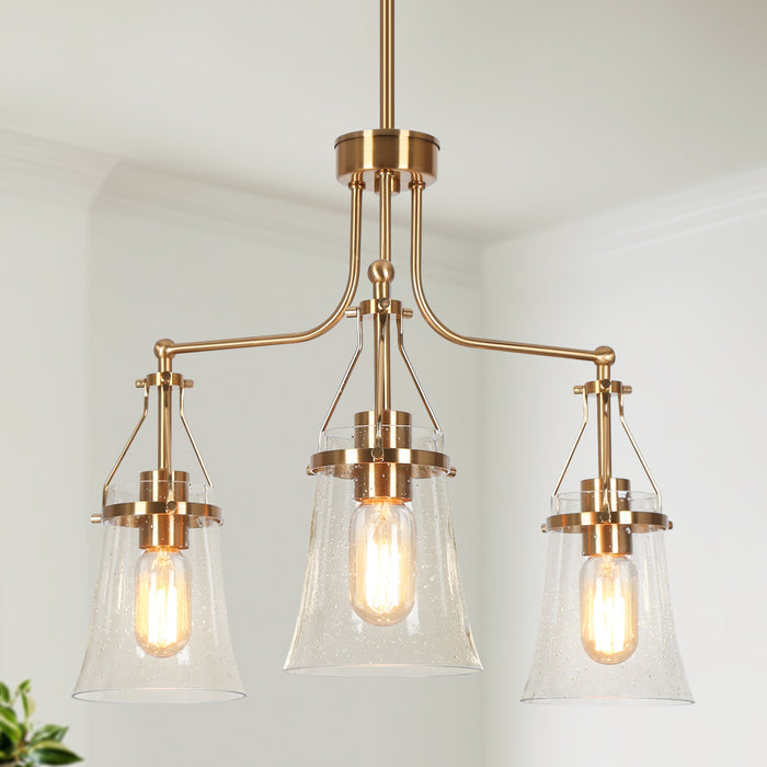 Auisre 3-Light Brass Chandelier