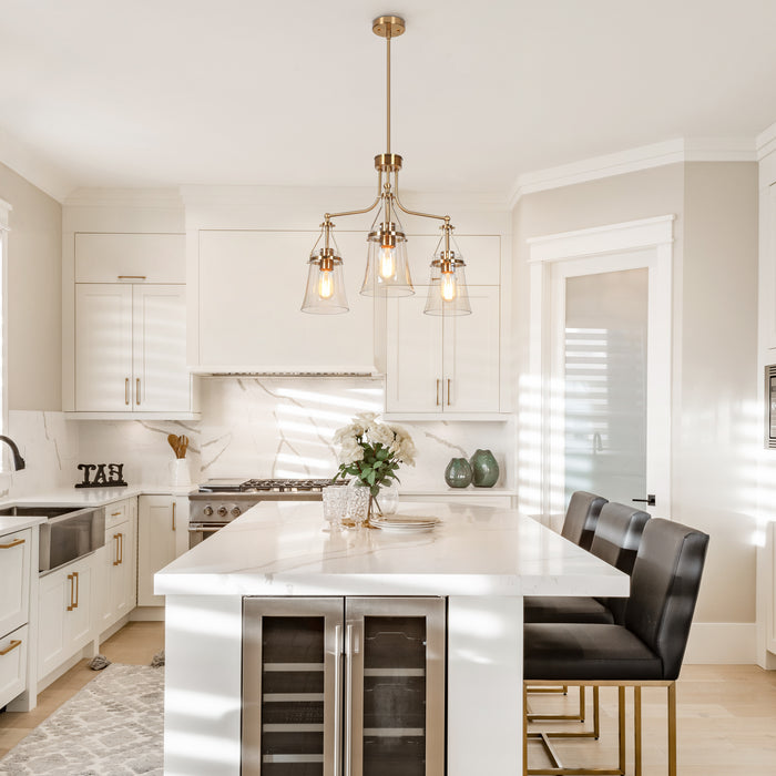 Auisre 3-Light Brass Chandelier