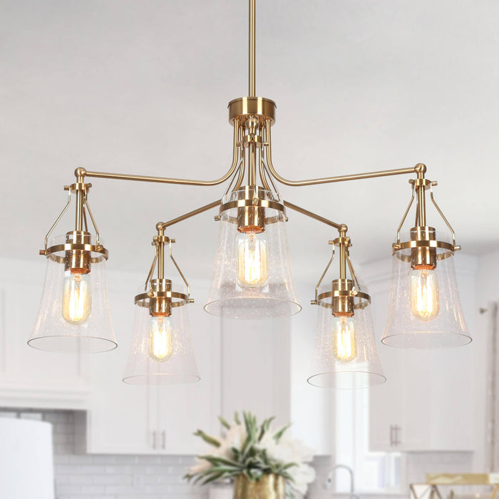 Auisre 5-Light Brass Chandelier