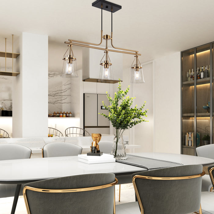 Auisre 3-Light Brass Island Light