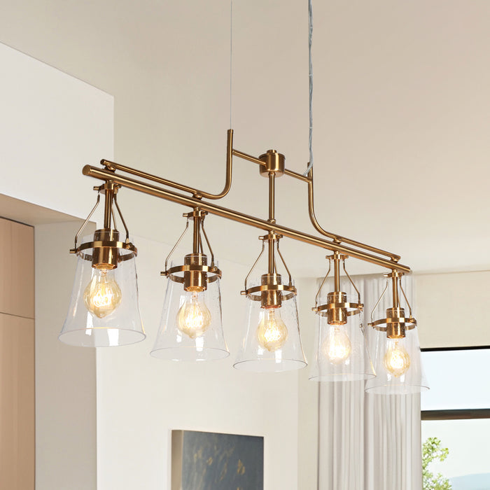 Auisre 5-Light Brass Island Light