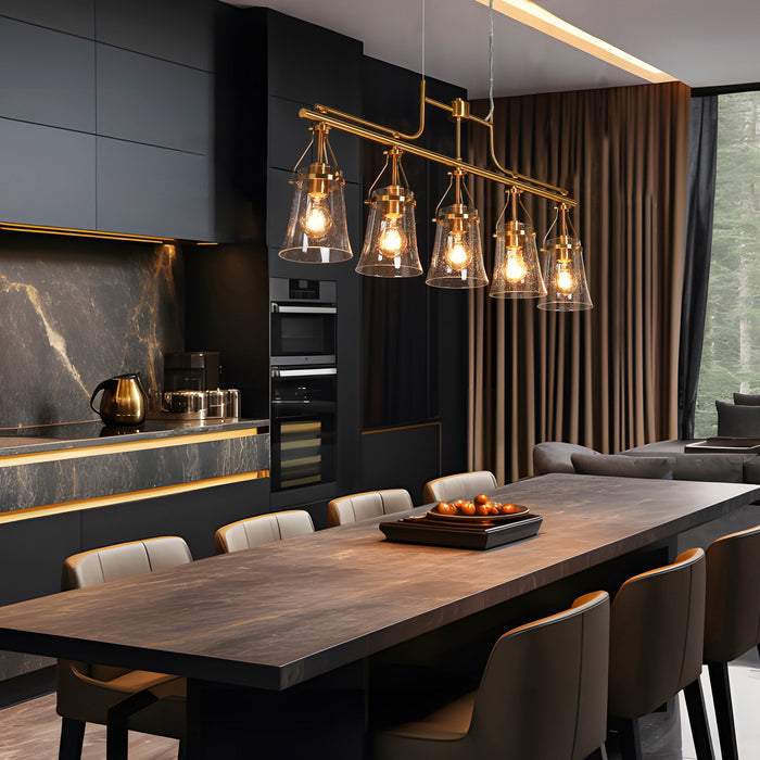 Auisre 5-Light Brass Island Light