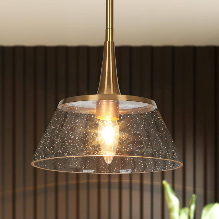 Quordi 1-Light Brass Pendant Light