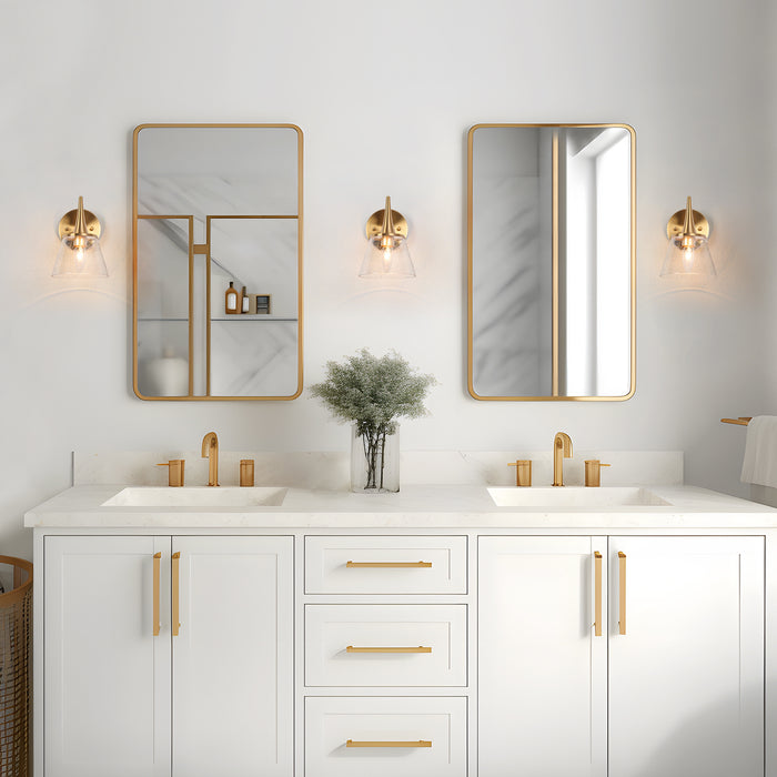 Quordi 1-Light Brass Wall Sconce