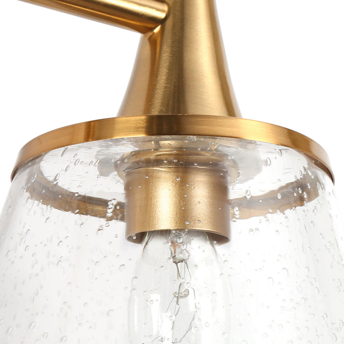 Quordi 3-Light Brass Bathroom Vanity Light