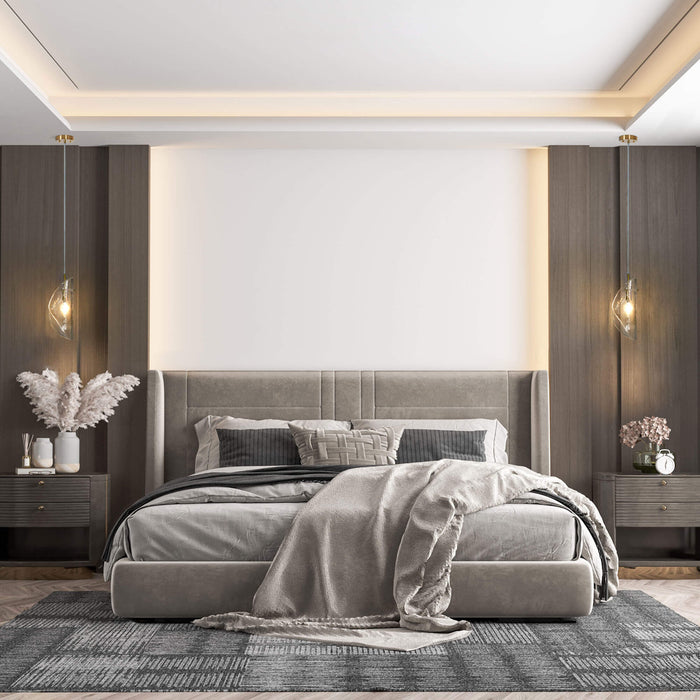 Evange 1-Light Brass Glass Art Pendant Lights