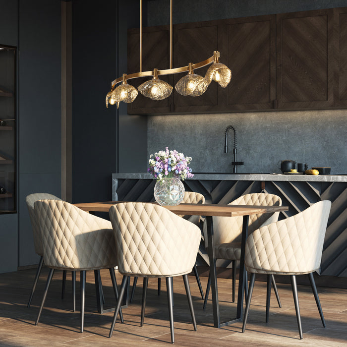 Evange 5-Light Brass Island Lights