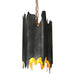 1-Light Black Gold Cylinder Pendant Light - Belles Lighting