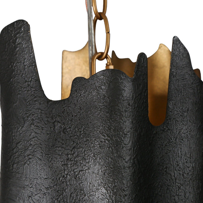 Jorvian 1-Light Black and Gold Pendant Lights