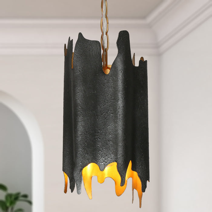 Jorvian 1-Light Black and Gold Pendant Lights