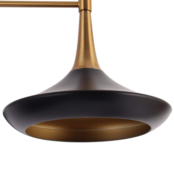 Jolyves 5-Light Black and Brass Chandeliers
