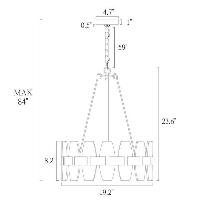 Stylar 4-Light Brass Chandeliers