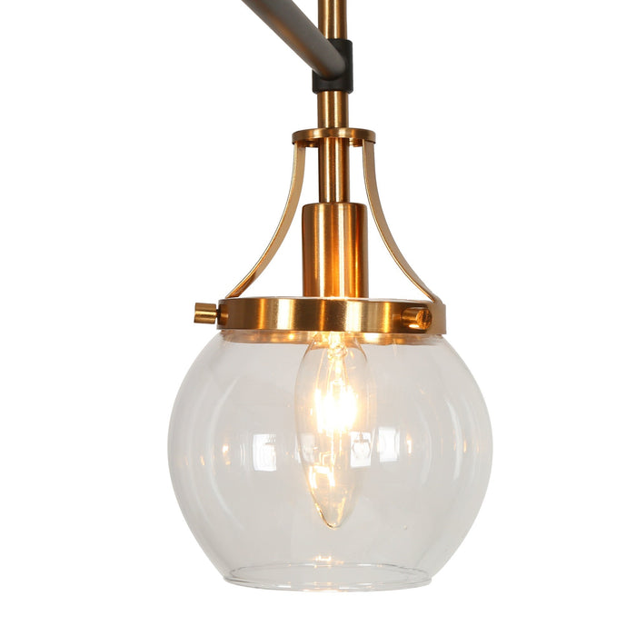 Nivella 6-Light Black and Brass Chandeliers