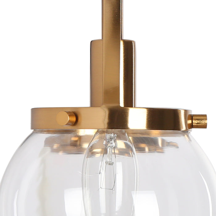 Nivella 3-Light Black and Brass Bathroom Vanity Light